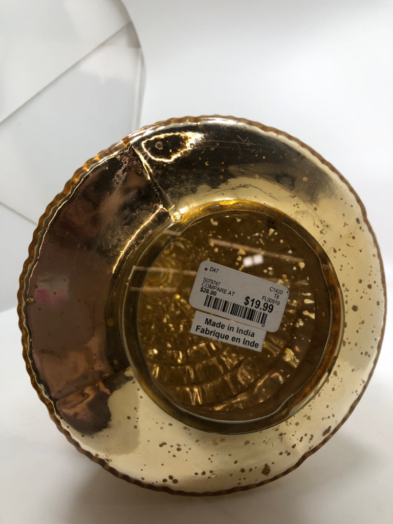 GOLD MERCURY GLASS WINTER TREE DECOR.