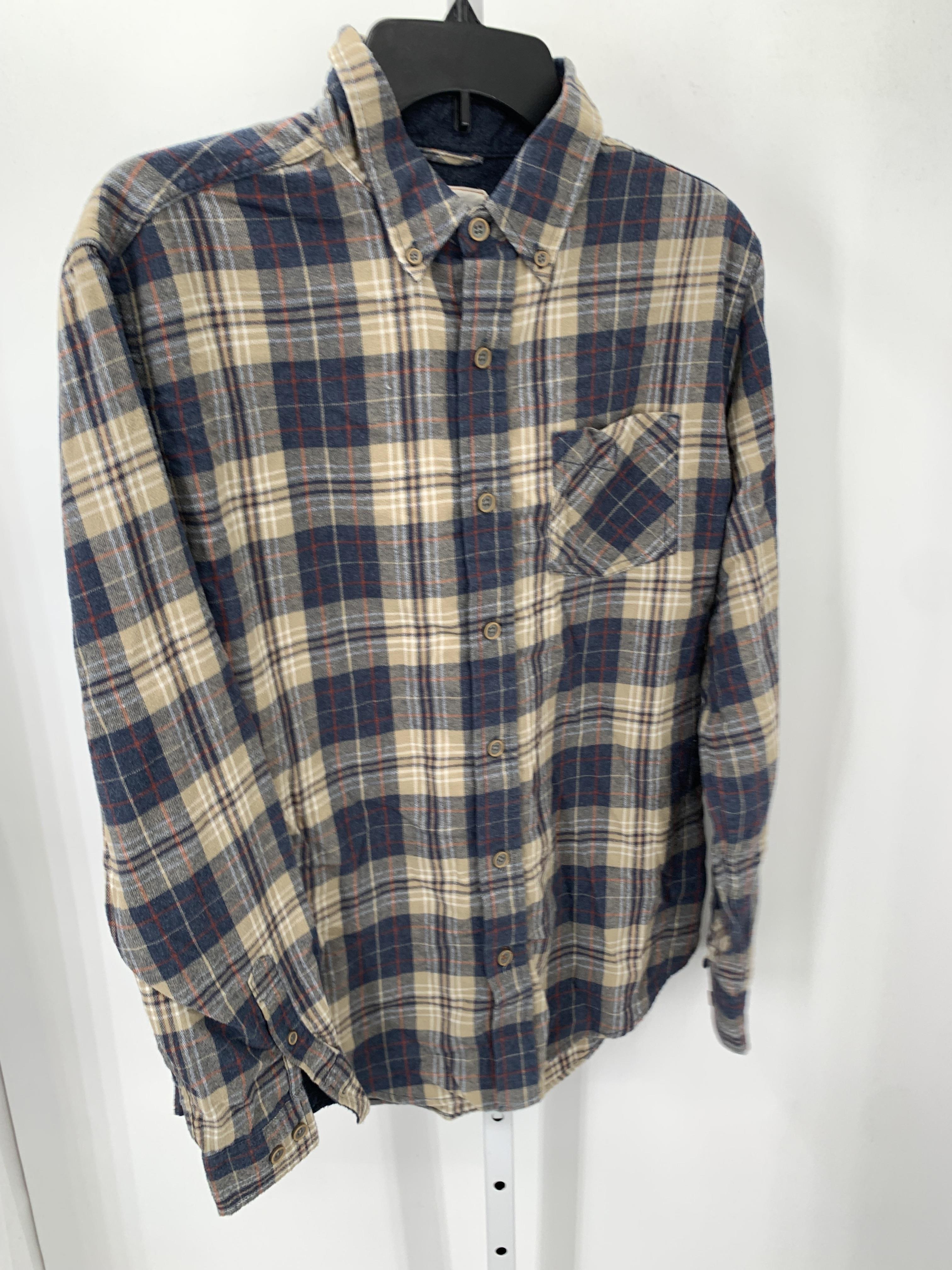 BLUE PLAID BTN DOWN
