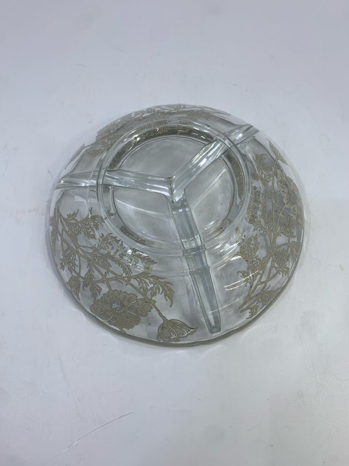 VTG SILVER CITY DIVIDED RELISH DISH.