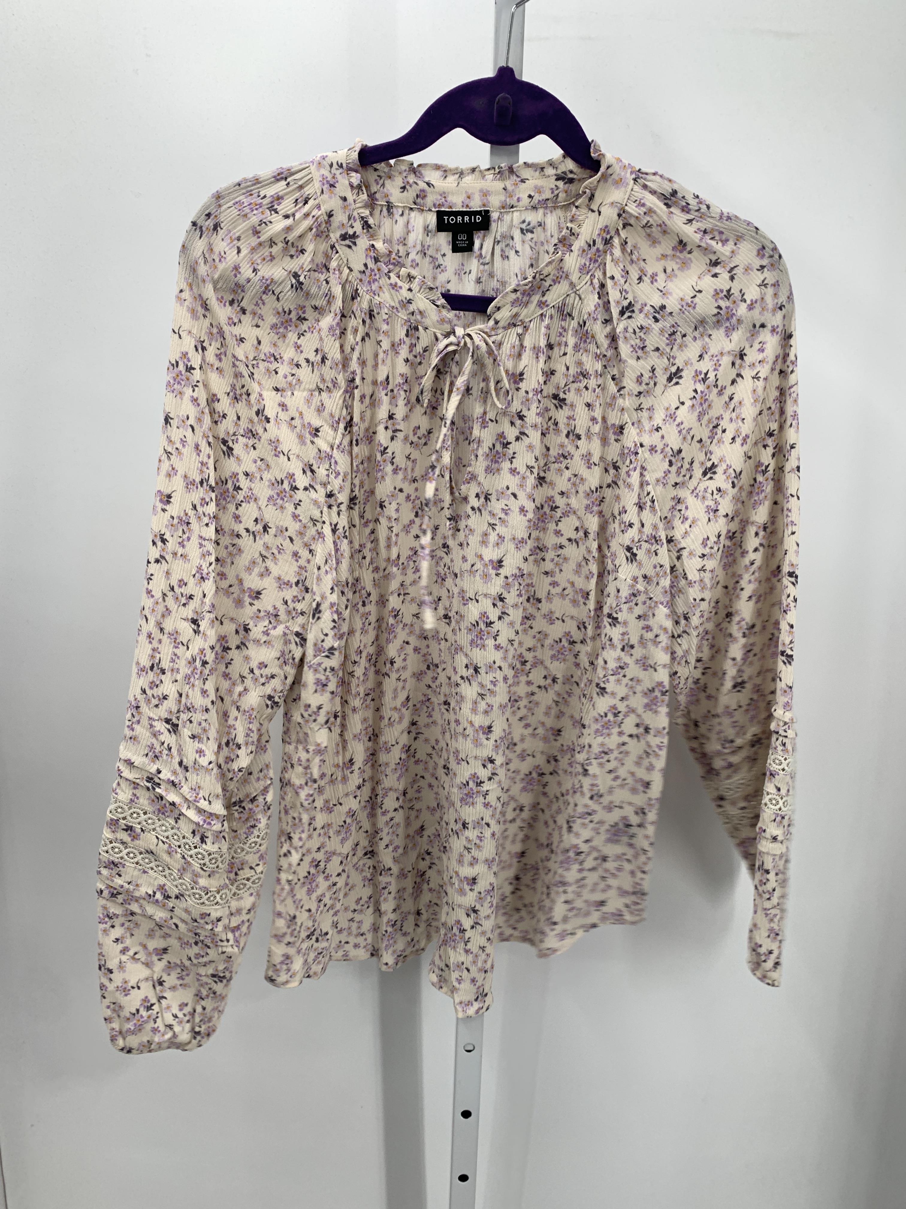 Torrid Size 0X Womens Long Sleeve Shirt