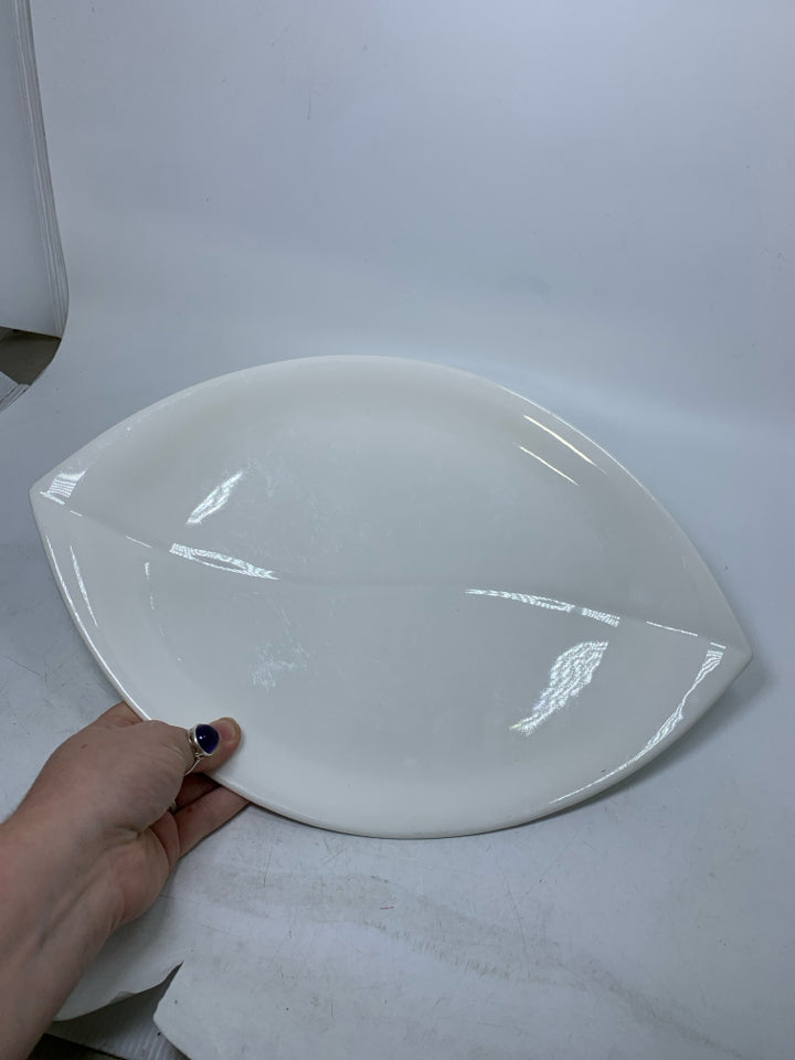 OVAL SERVING PLATTER W/ SHARP CORNERS PORCELAIN.