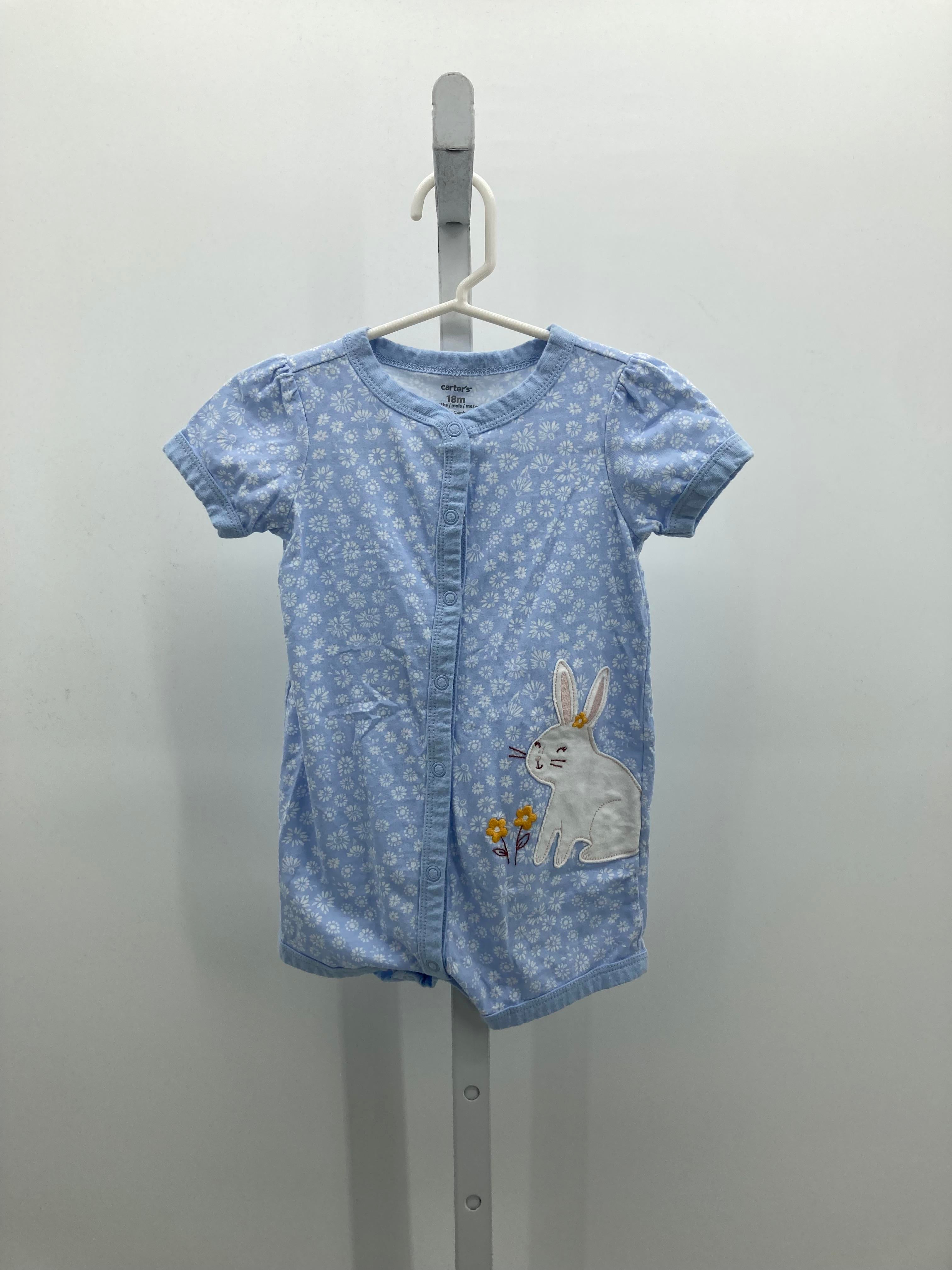Carters Size 18 Months Girls Short Slv. Romper
