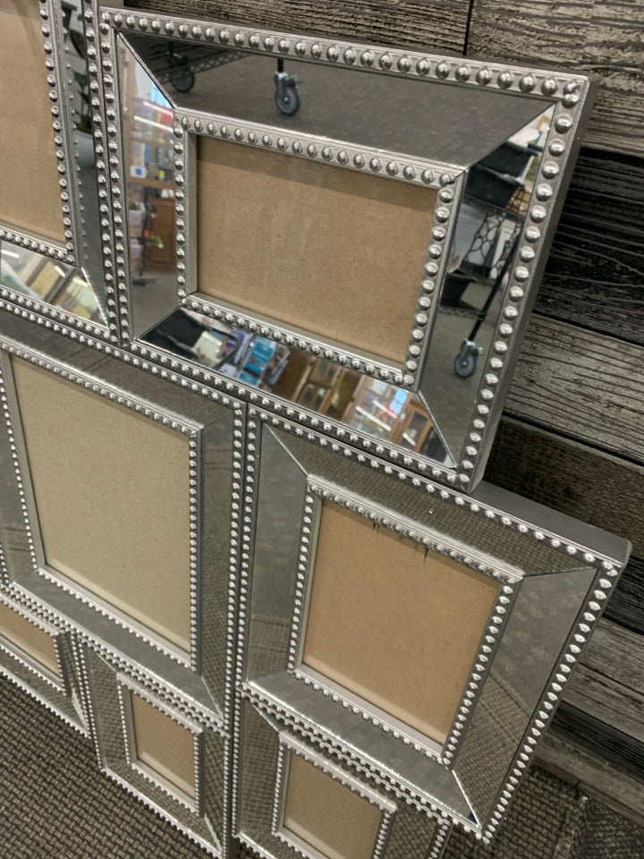 9-SLOT REFLECTIVE PICTURE FRAME.