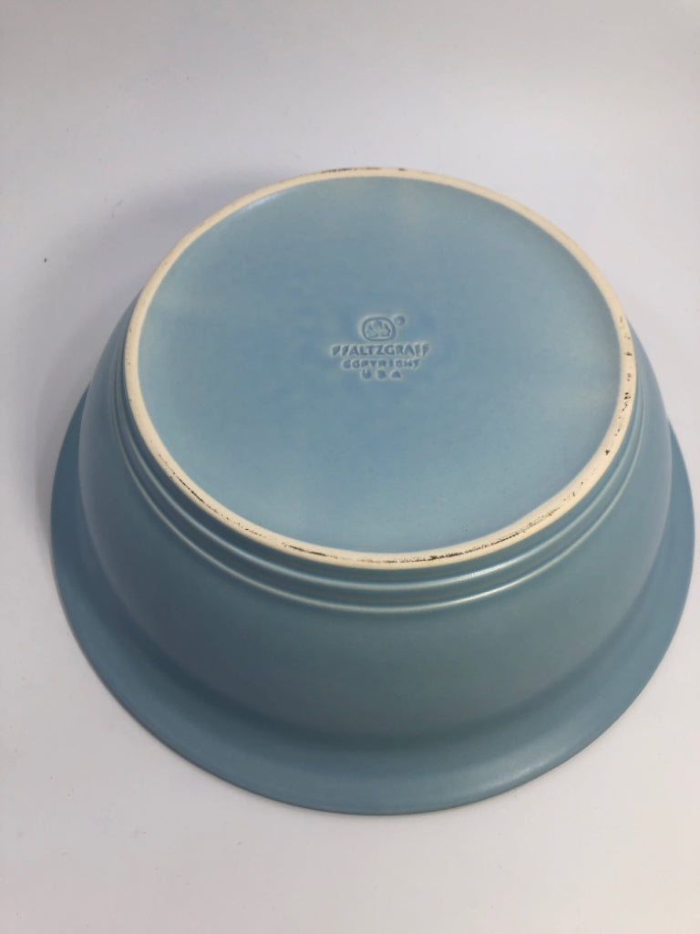 LT BLUE PFALTZGRAFF SERVING BOWL.
