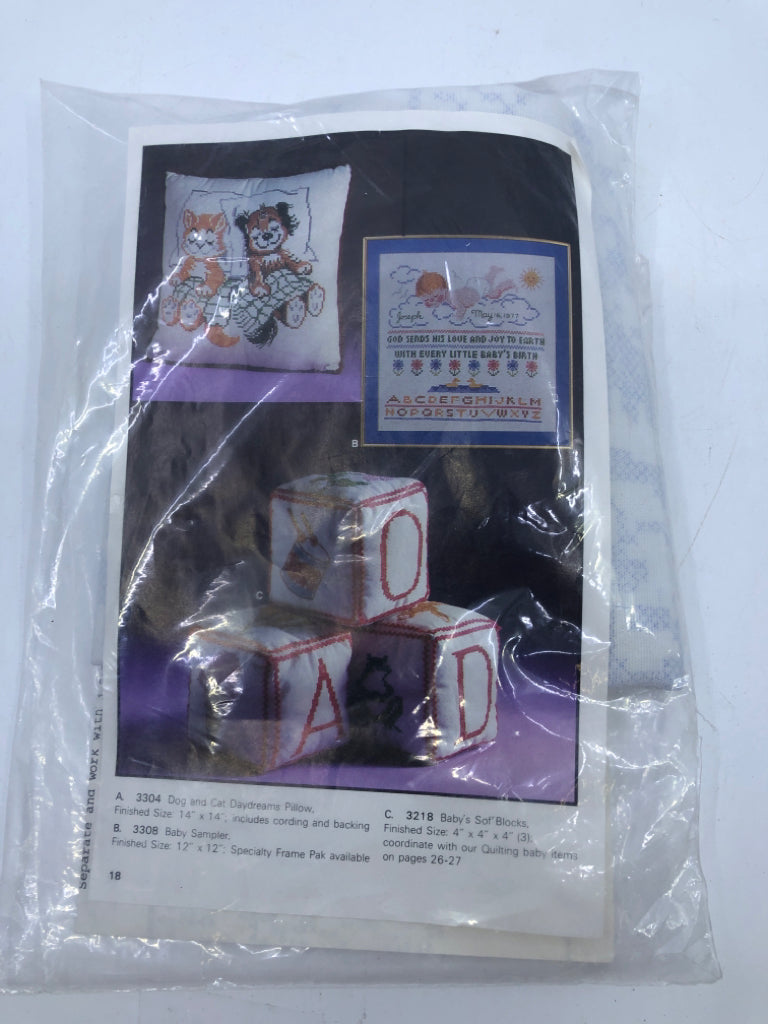NIP NEEDLEPOINT KIT, DOG AND CAT.
