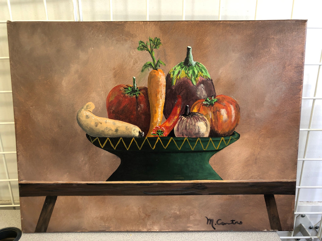 FALL VEGETABLES PAINTED CANVAS.