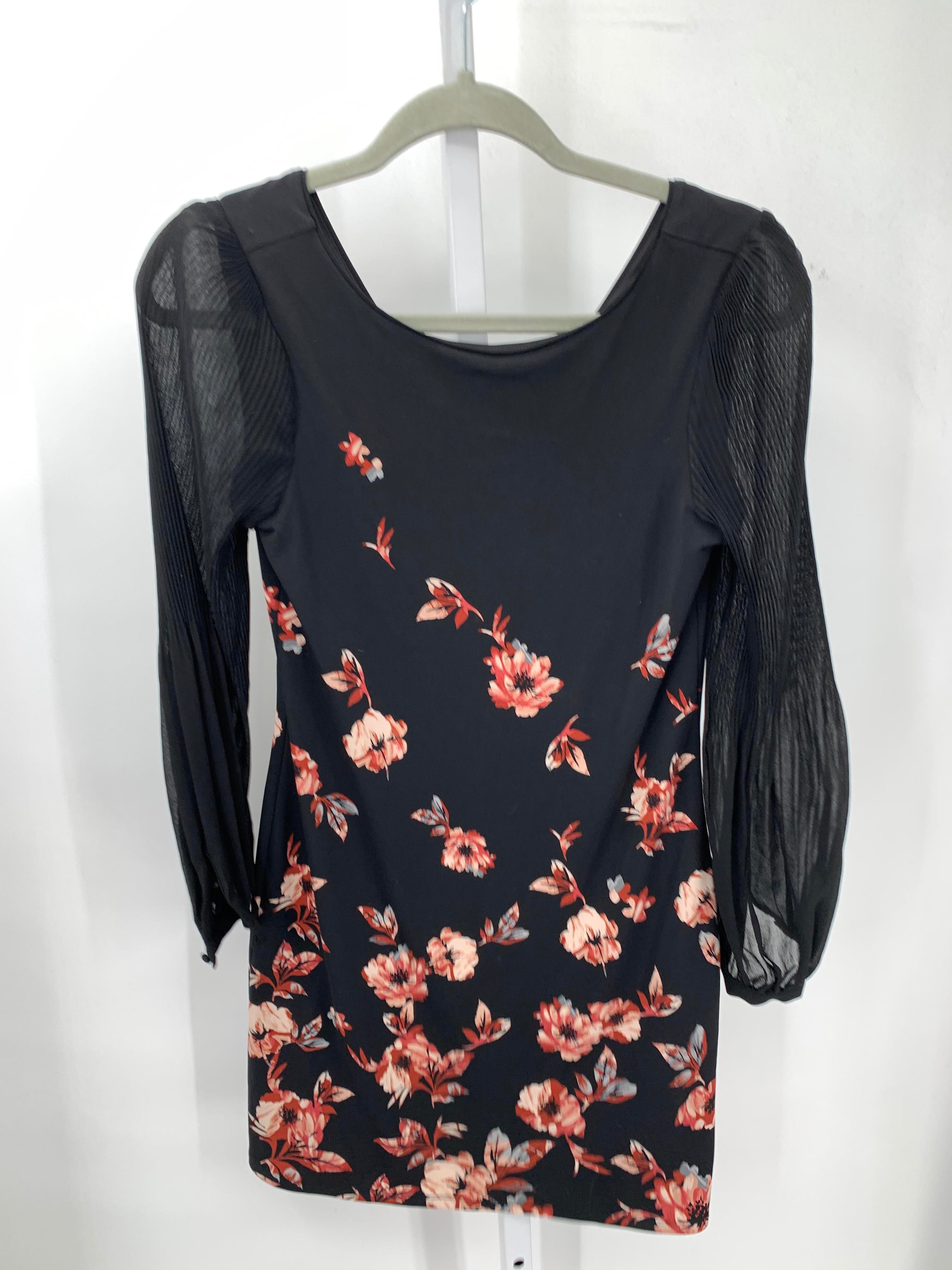 White House Black Size X Small Petite Petite Long Sleeve Dress
