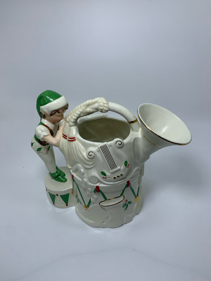 LENOX ELF PLAYING FRENCH HORN PITCHER.