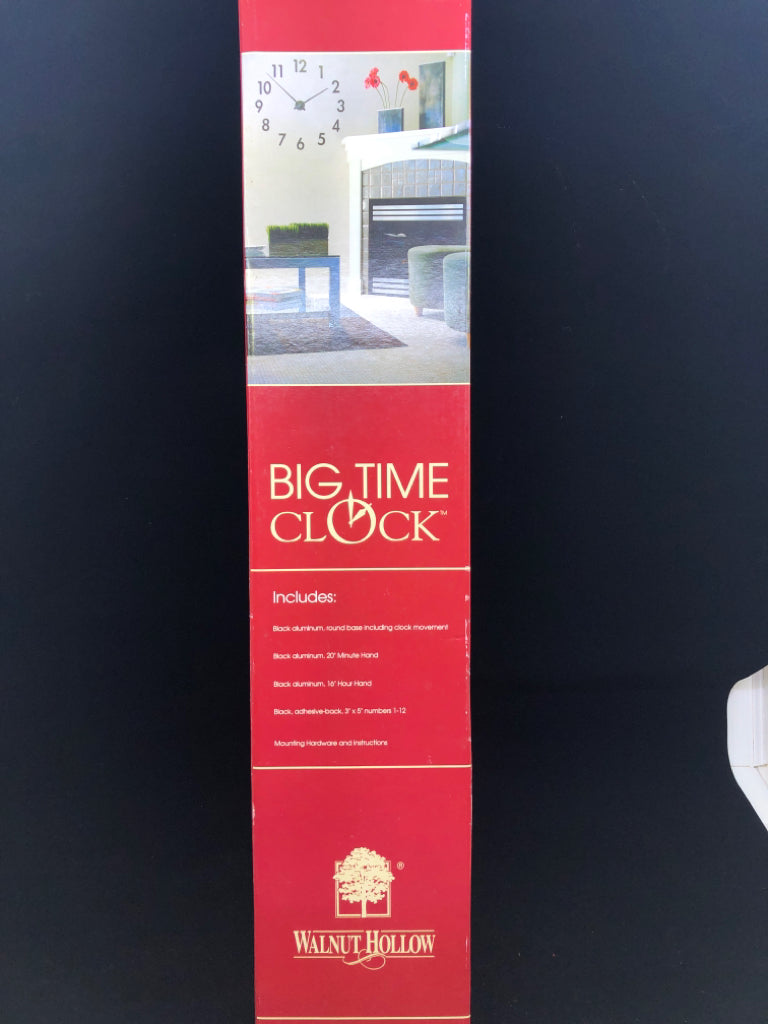 NIB BIG TIME CLOCK WALL DECOR.