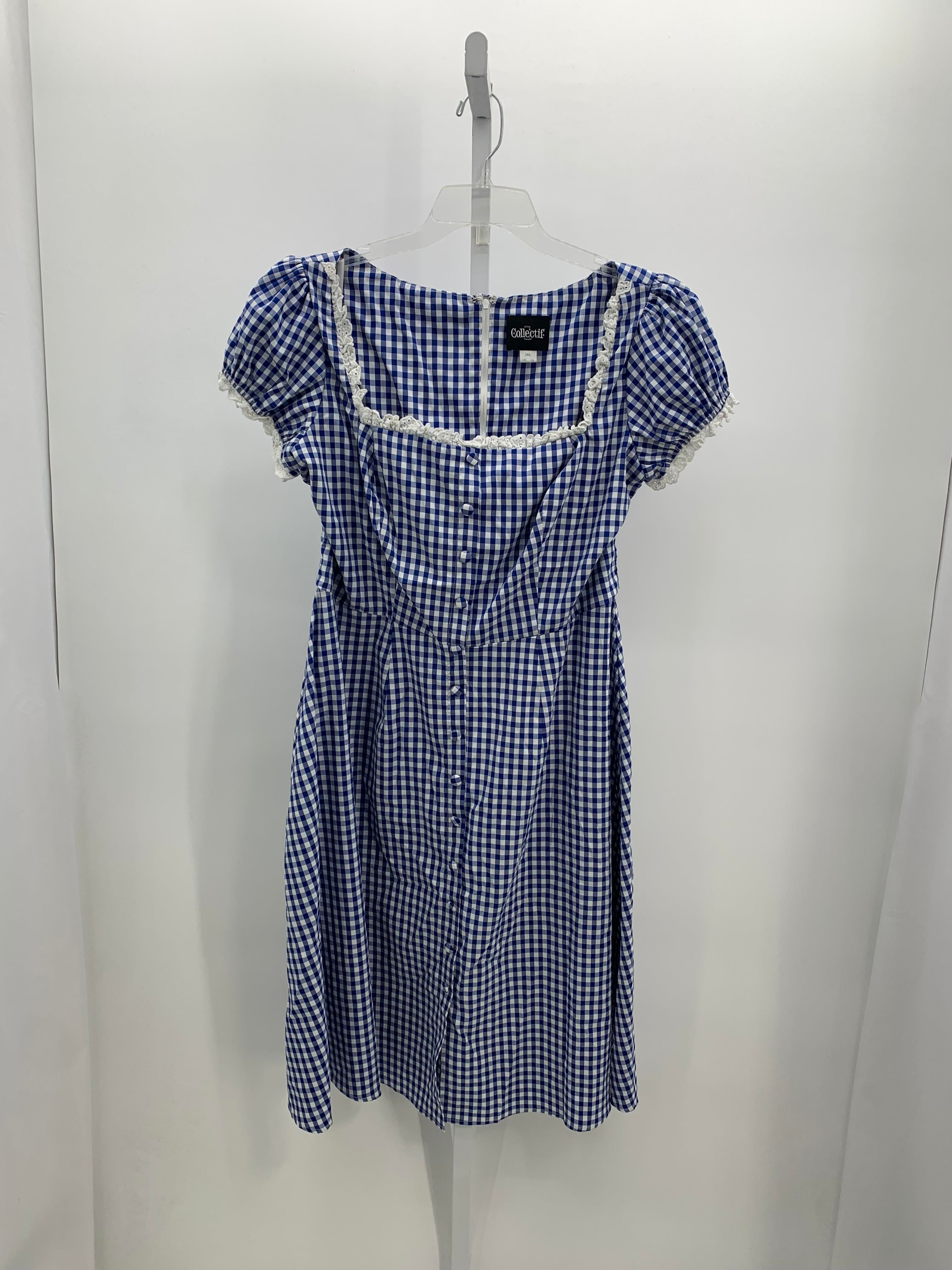 Size 2X Womens Short Sleeve Dress