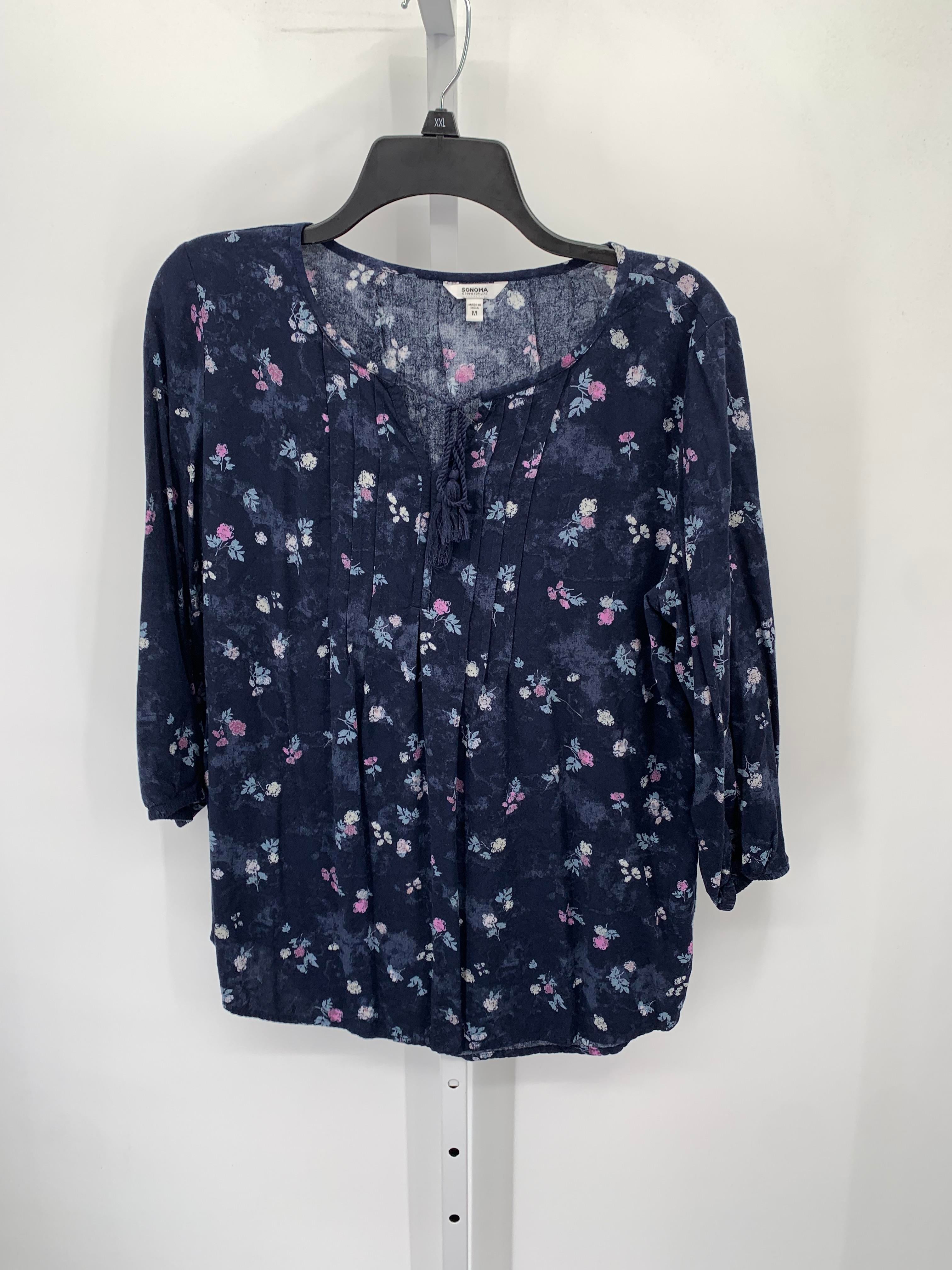 Sonoma Size Medium Misses 3/4 Sleeve Shirt