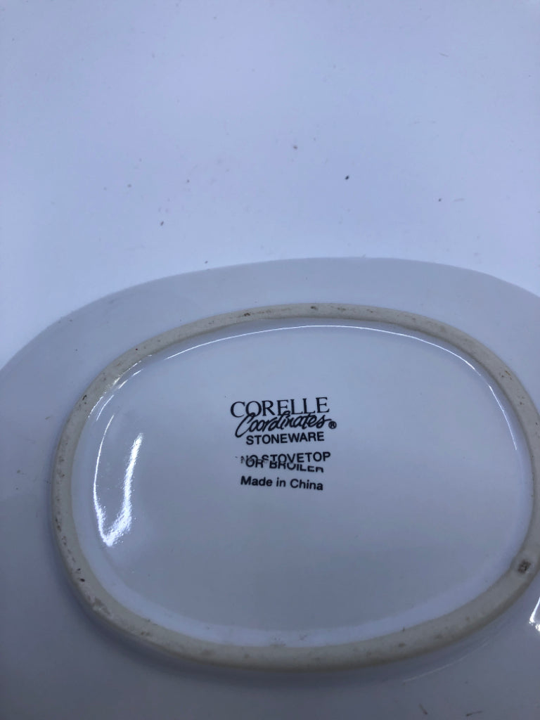 2PC CORELLE IVY AND BOW PATTERN GRAVY BOAT.