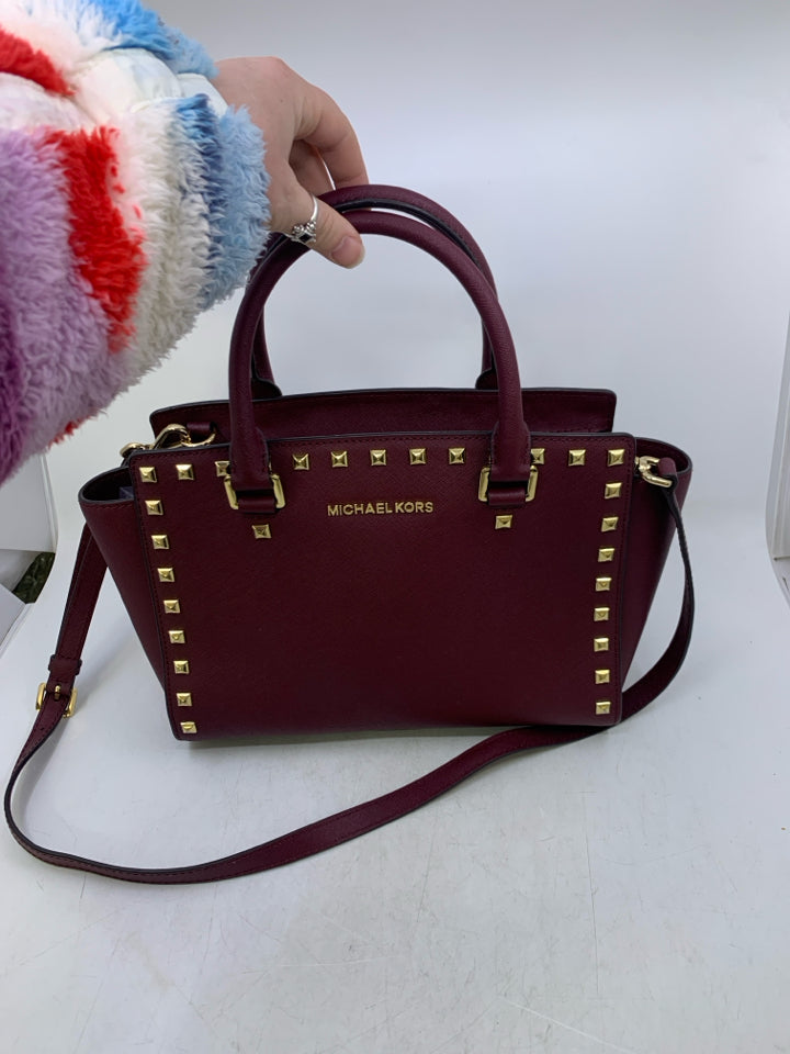 Michael Kors Medium Selma Studded Satchel *Minor Interior Pen Marks