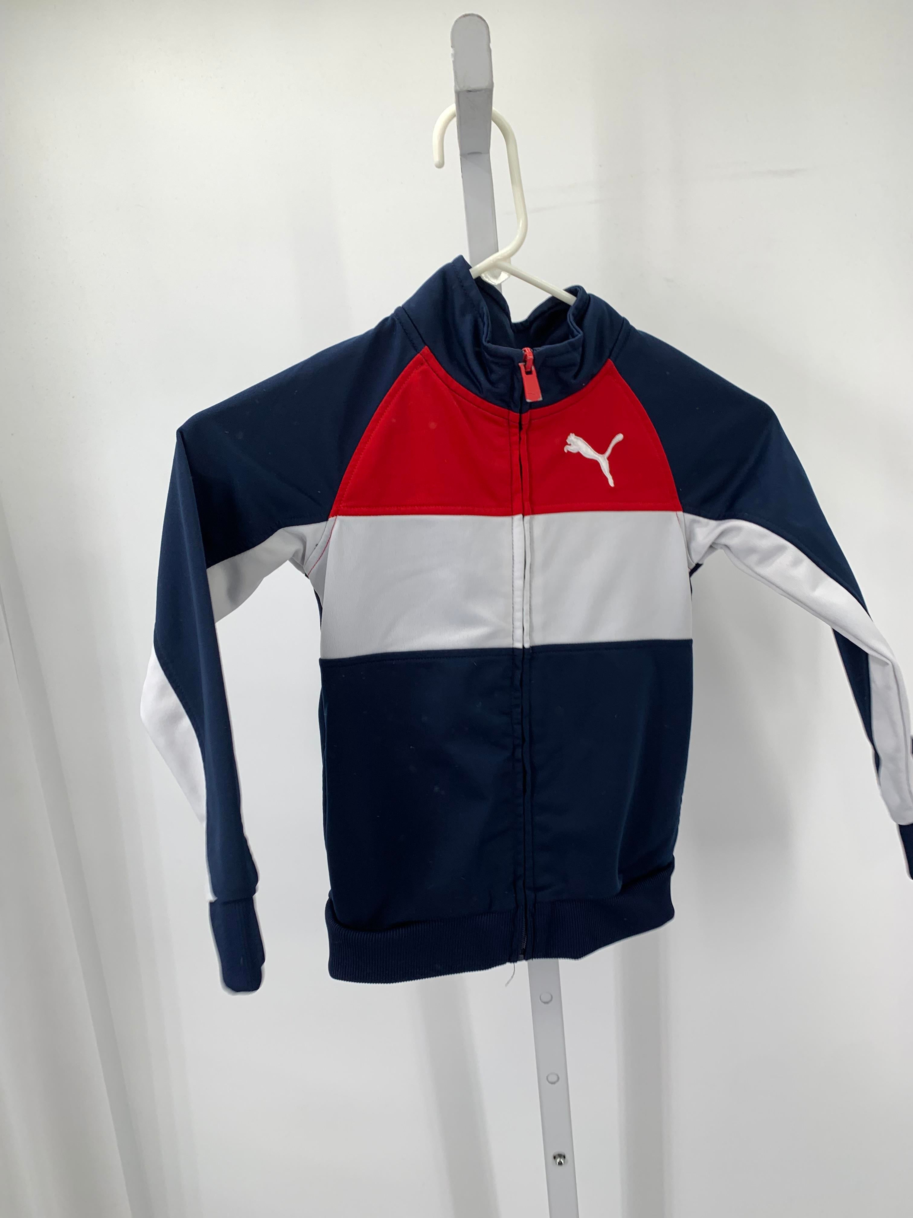 RED WHITE ZIP UP