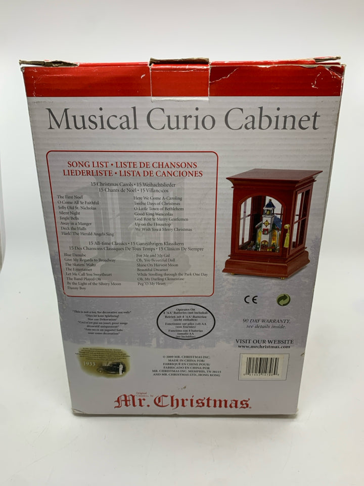 NIB MUSICAL CURIO CABINET - MR CHRISTMAS.