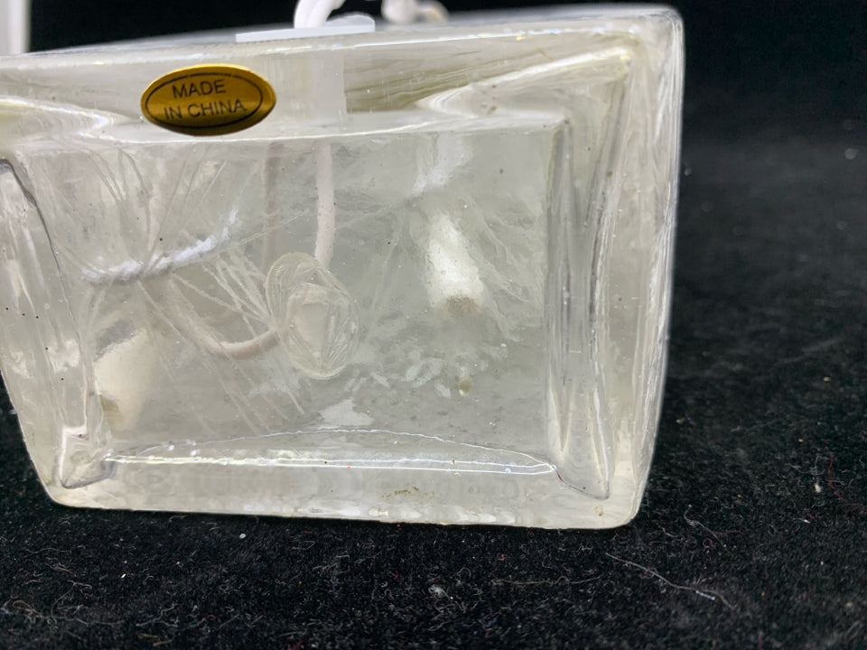 NIB LIGHT-UP FROSTED GLASS VASE.