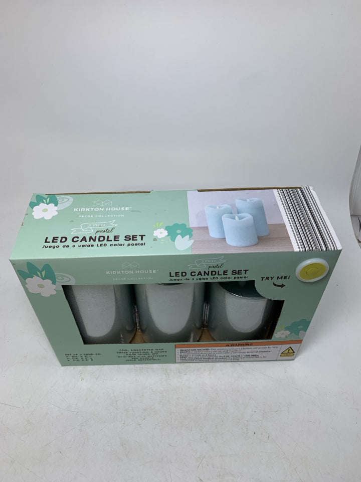 NIB 3 LED CANDLE SET KIRKTON HOUSE.