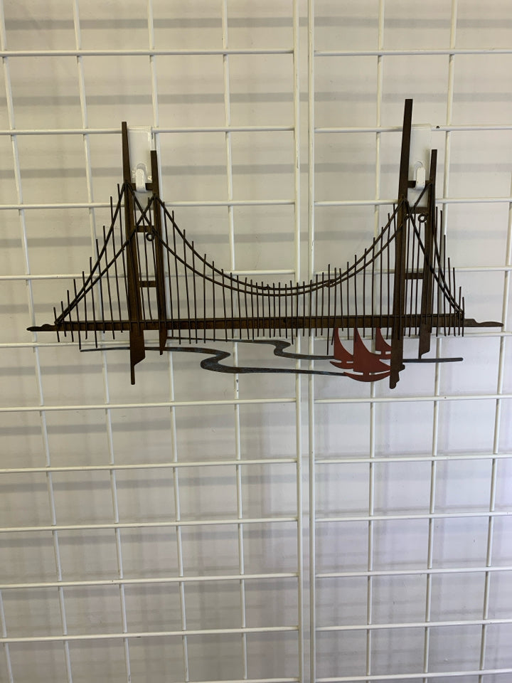 METAL BRIDGE WATER BOAT WALL HANGING.