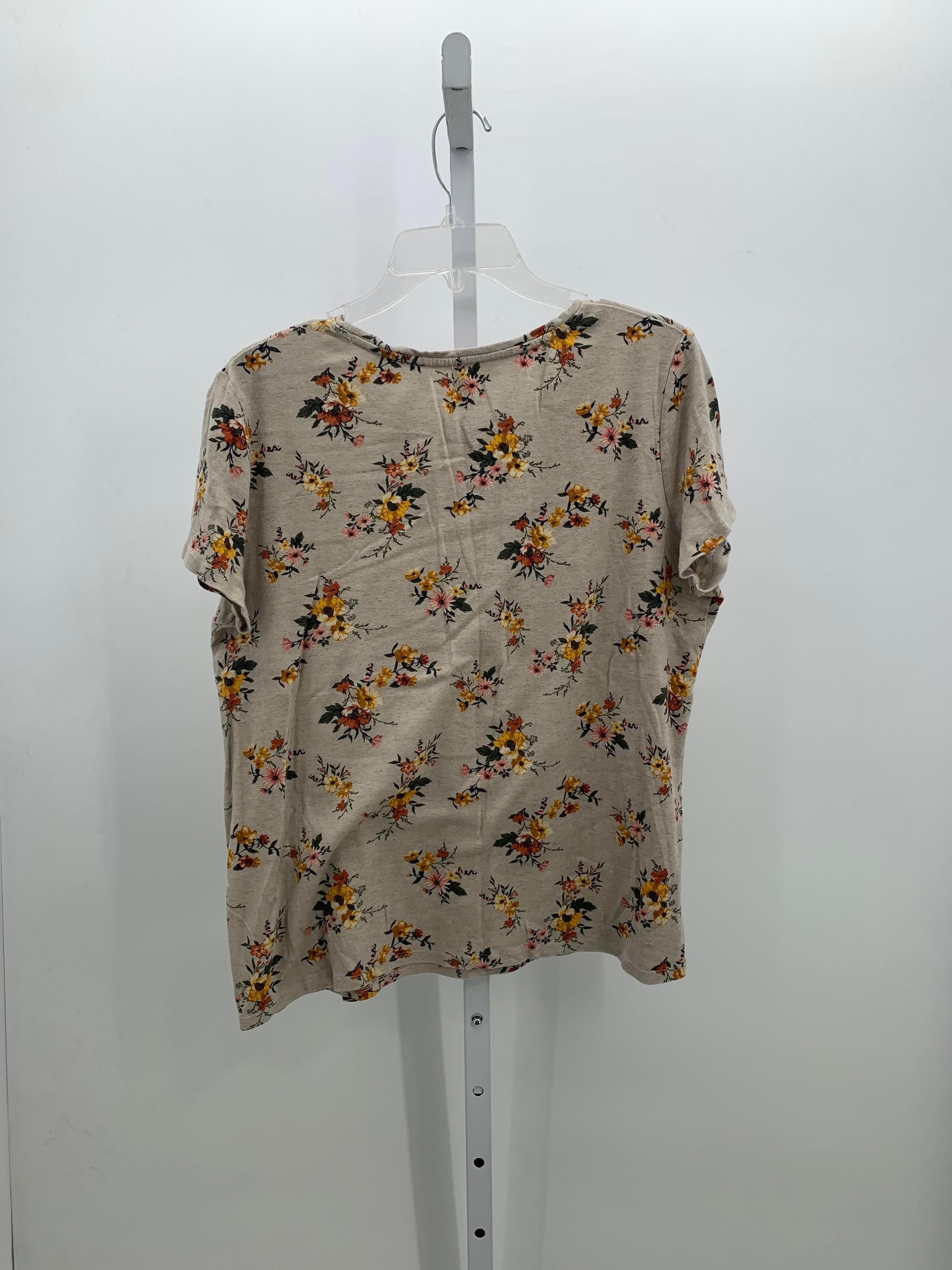 Croft & Barrow Size Large Misses Short Sleeve Shirt