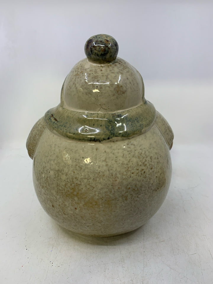 WOOD PRIMITIVE STYLE DARK BLUE BOWL.