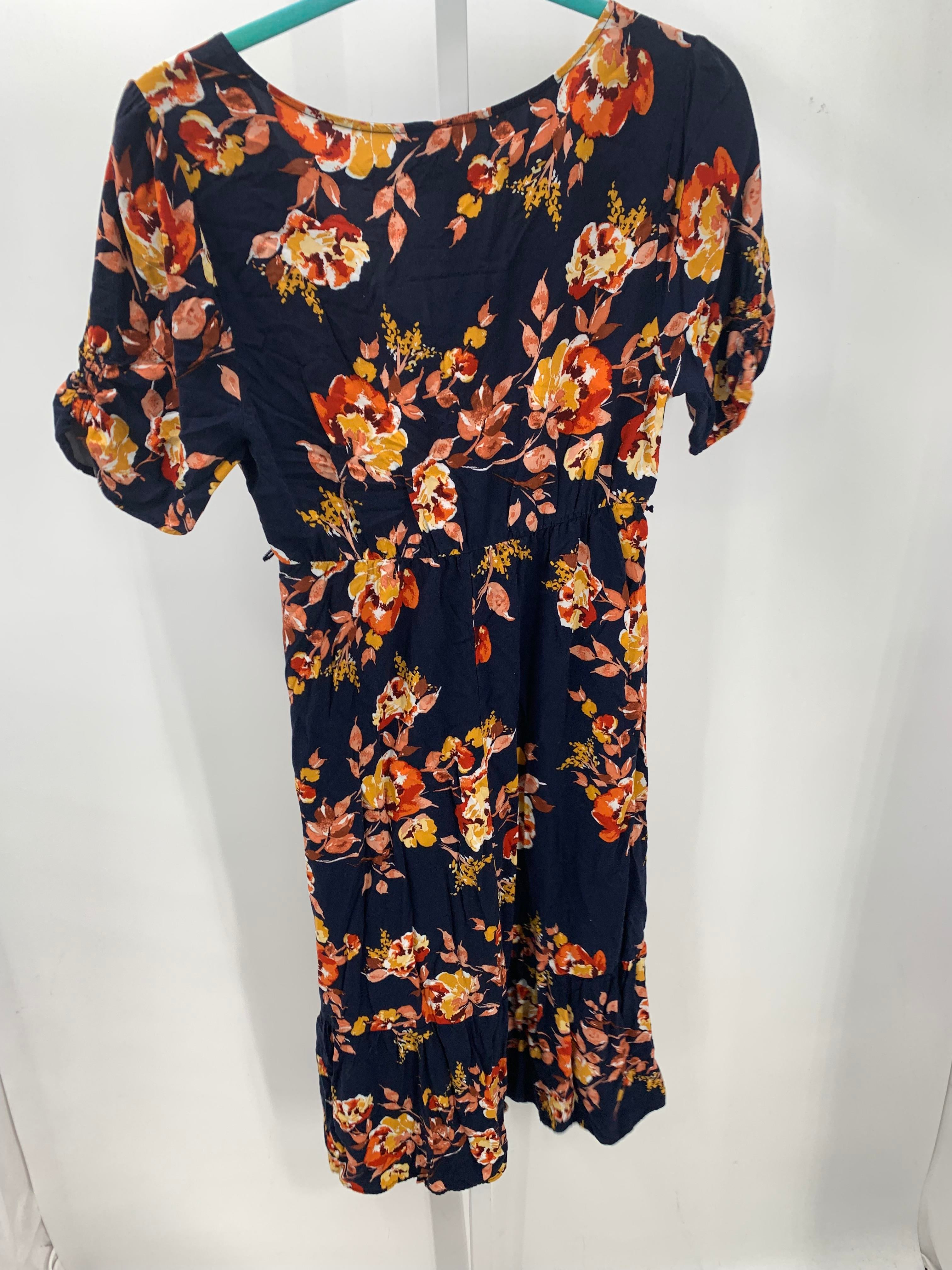 Isabel Navy Size Small Maternity Short Sleeve Dress