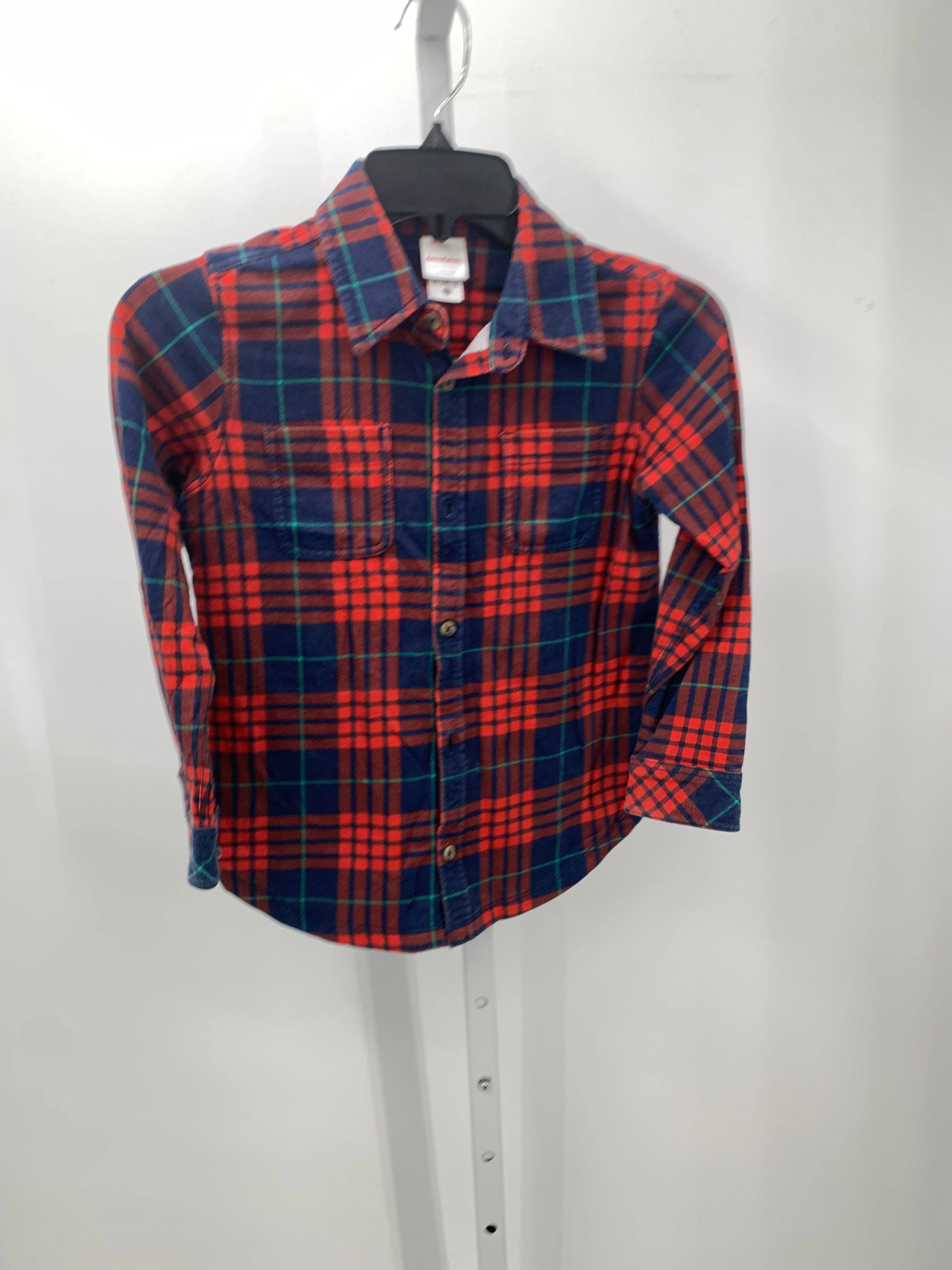 BLUE PLAID BTN DOWN.