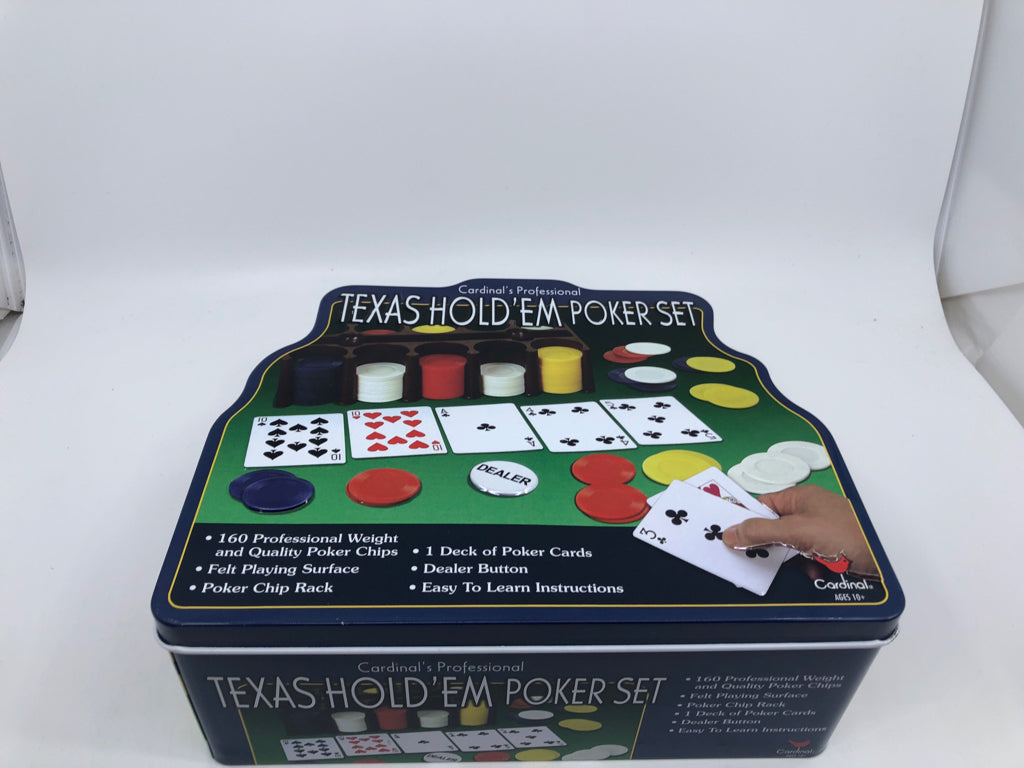 NIB TEXAS HOLD'EM POKER SET.