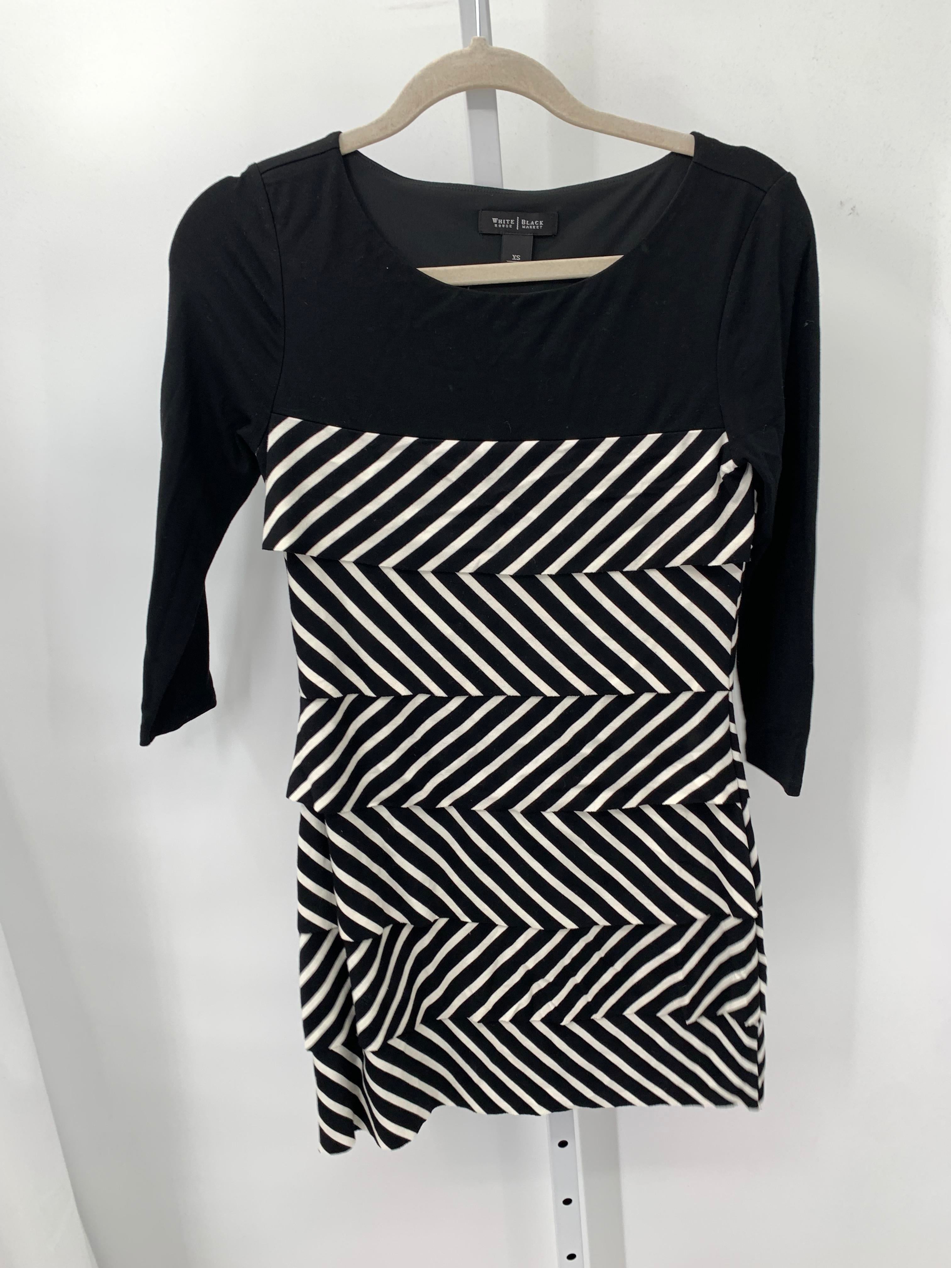 White House Black Size X Small Misses Long Sleeve Dress