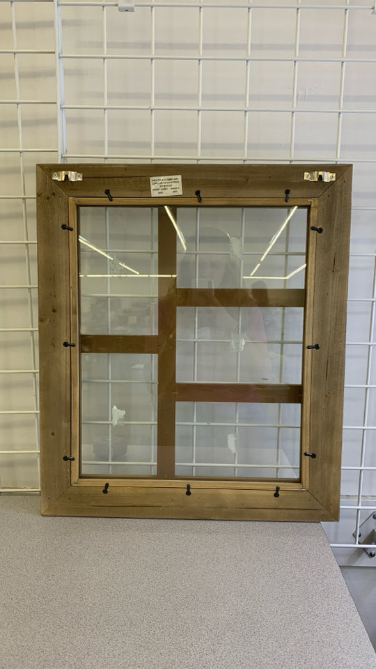 FAUX DOOR WHITE WASHED PHOTO FRAME WALL HANGING.