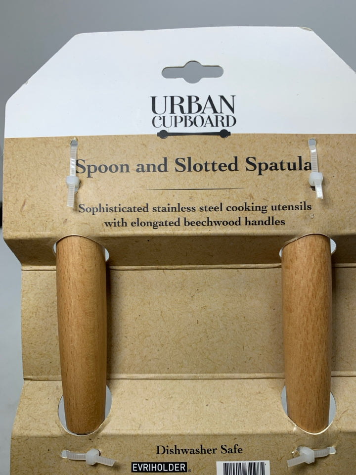 NIP URBAN CUPBOARD SPOON/SLOTTED SPATULA SET.