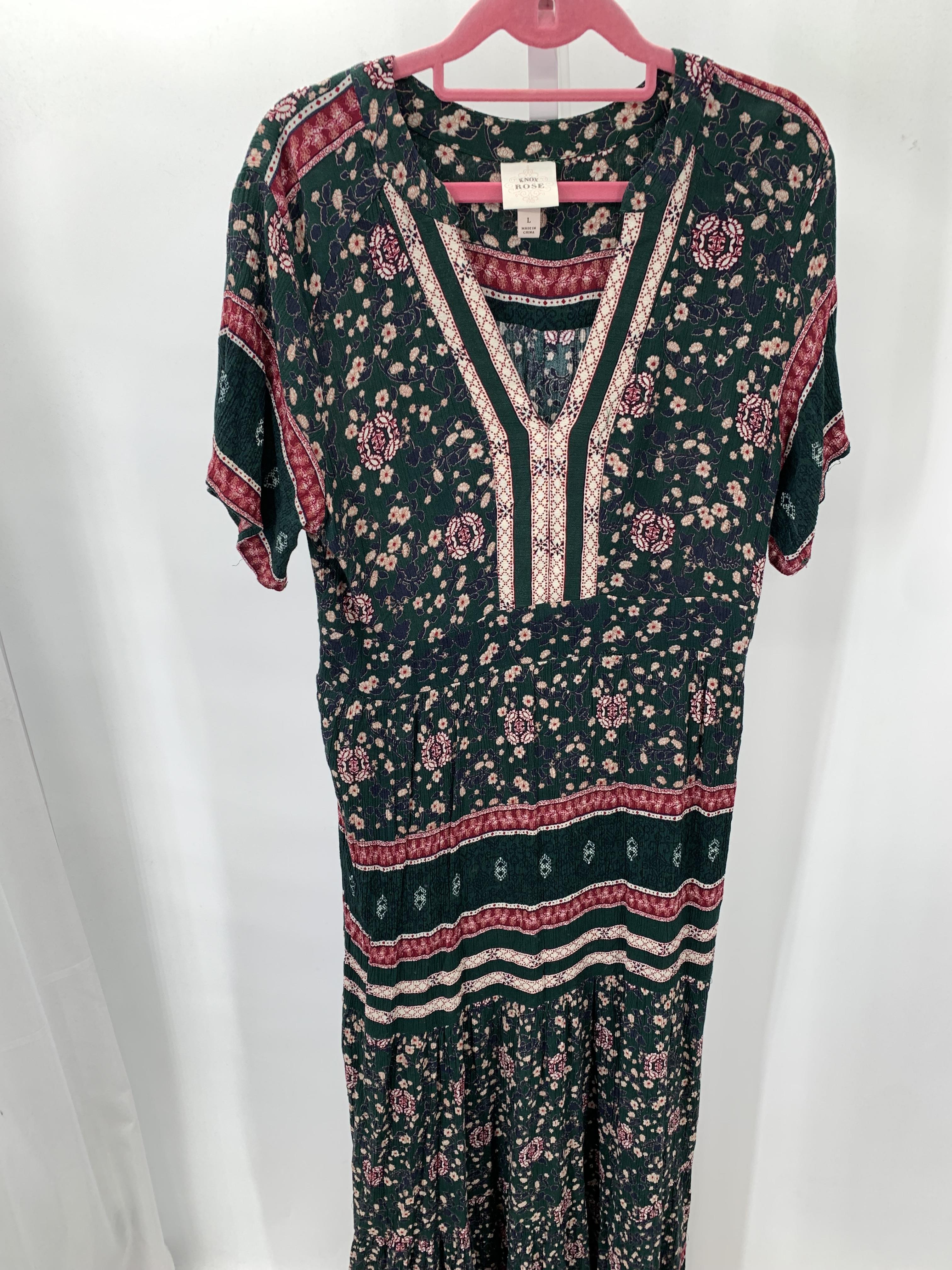 Knox Rose Size Large Misses Short Sleeve Dress