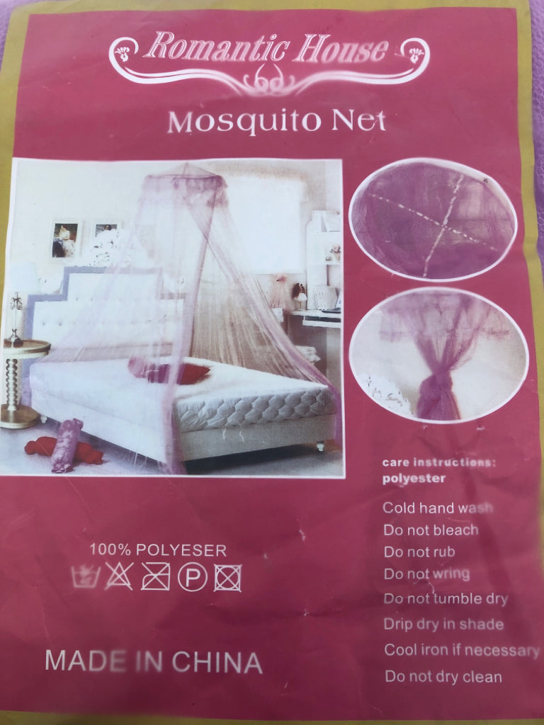 NIP PURPLE MOSQUITO NET BED CANOPY