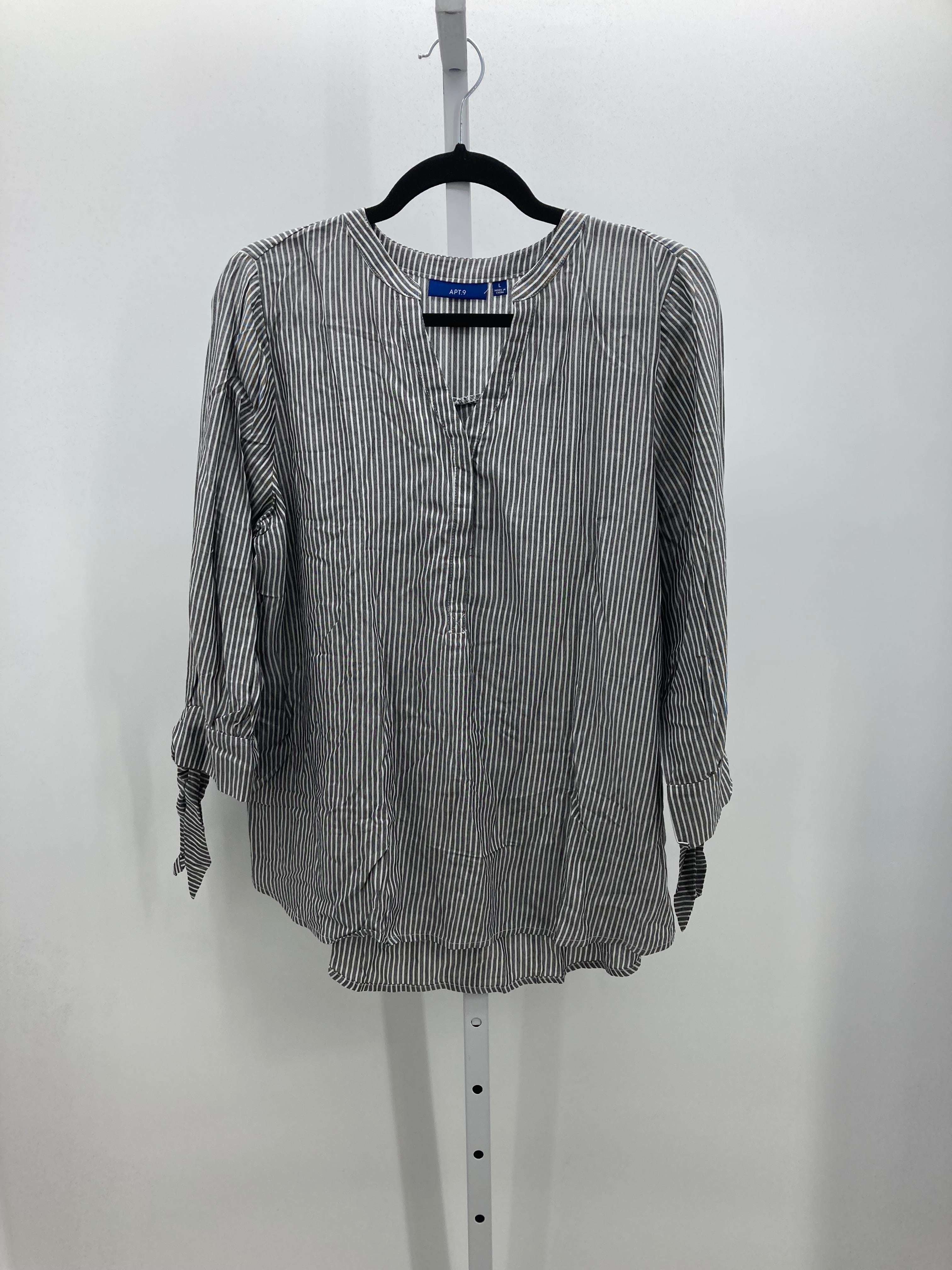 Apt. 9 Size Large Misses 3/4 Sleeve Shirt