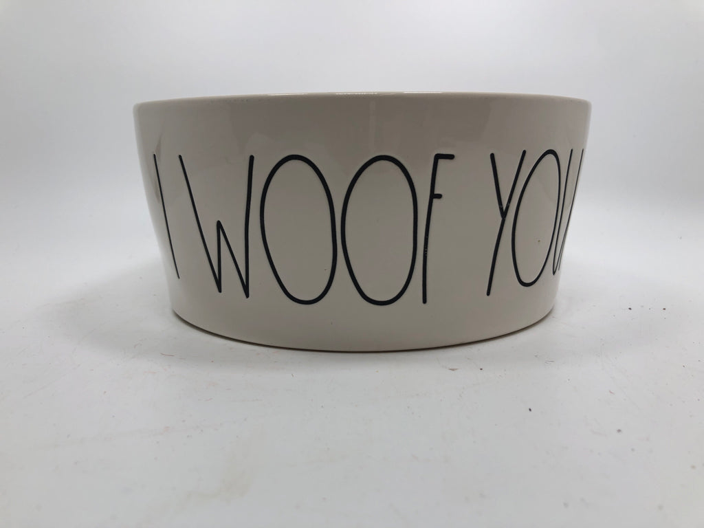 "I WOOF YOU" RAE DUNN DOG BOWL.