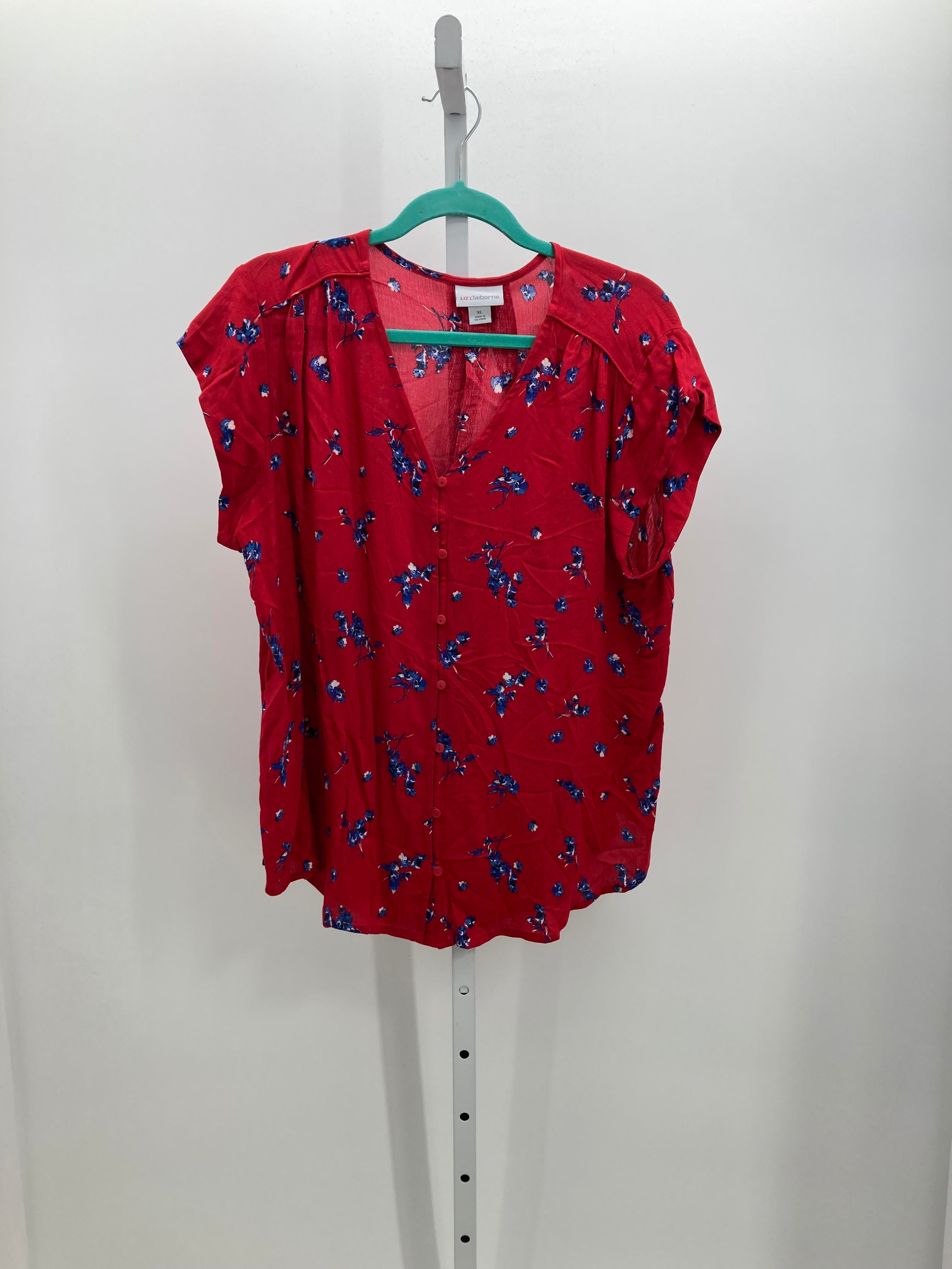 Liz Claiborne Size Extra Large Misses Short Sleeve Shirt