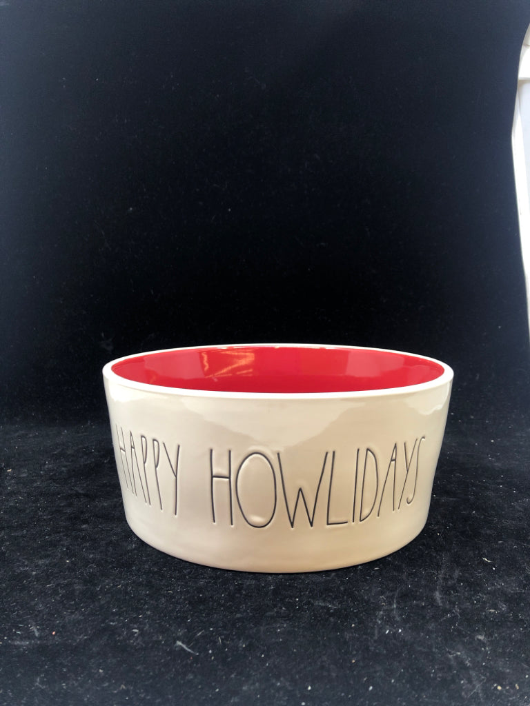 RAE DUNN HAPPY HOWLIDAYS PET BOWL.