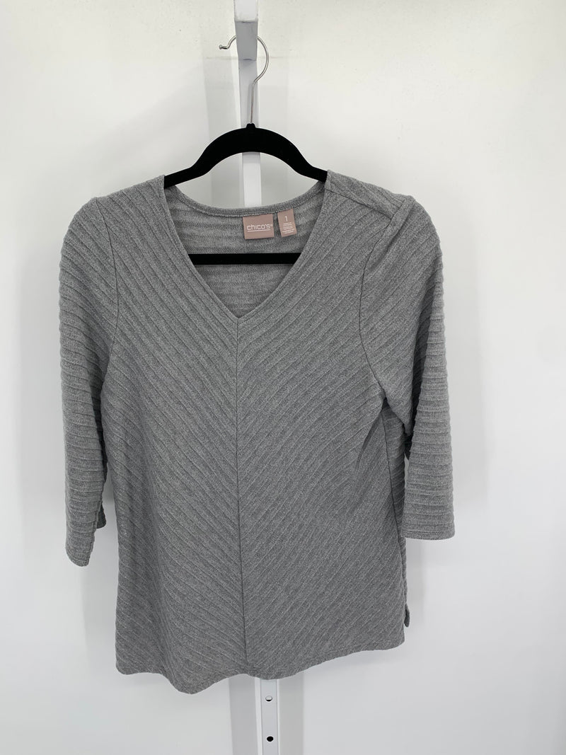 Chico's Size Small Misses 3/4 Sleeve Sweater