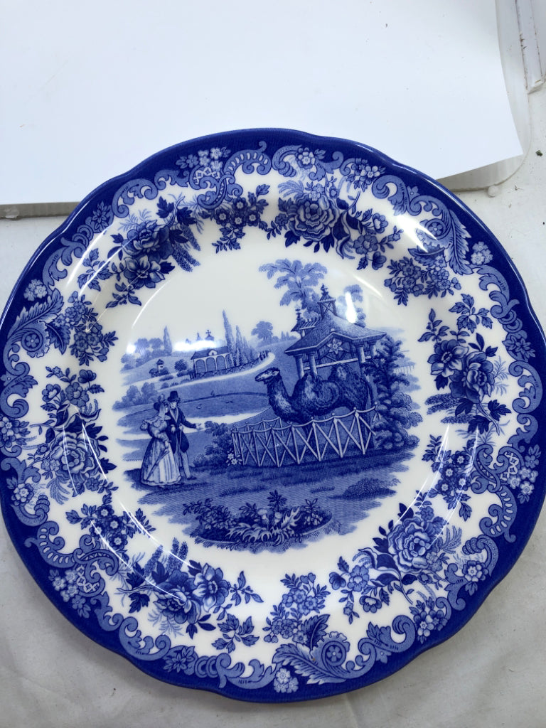 6 SPODE BLUE COLLECTION DINNER PLATE SET.