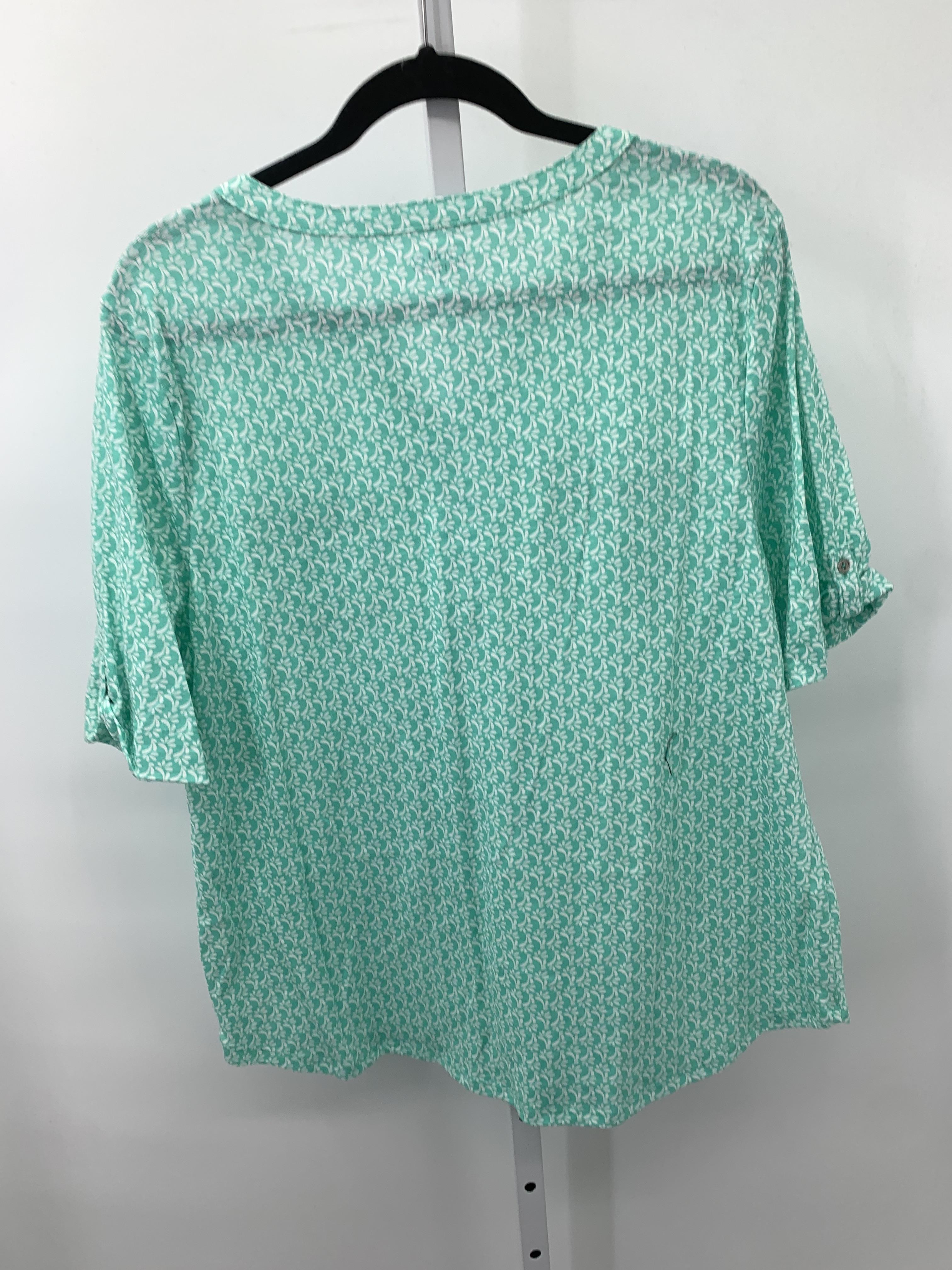 Croft & Barrow Size Extra Large Misses Short Sleeve Shirt