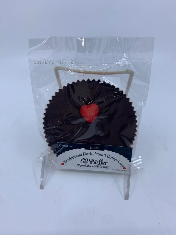 CB Stuffer Dark Chocolate Peanut Butter Cup with Heart