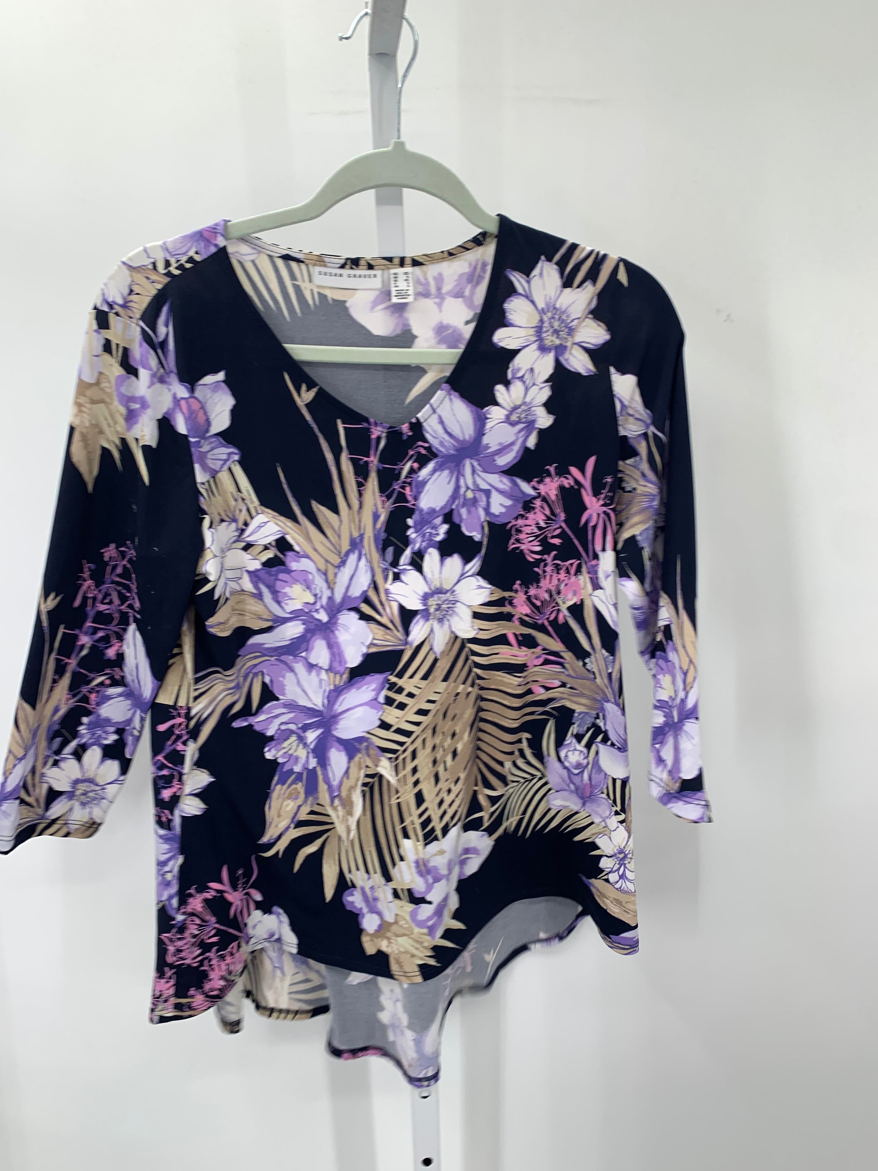 Susan Graver Size X Small Misses 3/4 Sleeve Shirt