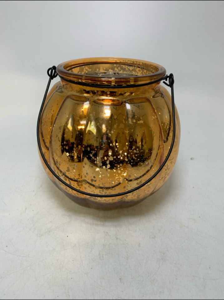 ORANGE MERCURY GLASS JACKO LANTERN LANTERN .