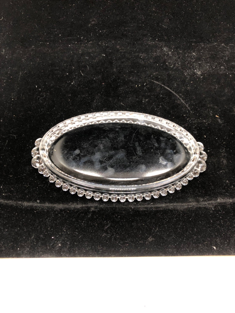 VTG CANDLEWICK OVAL PICKLE DISH.