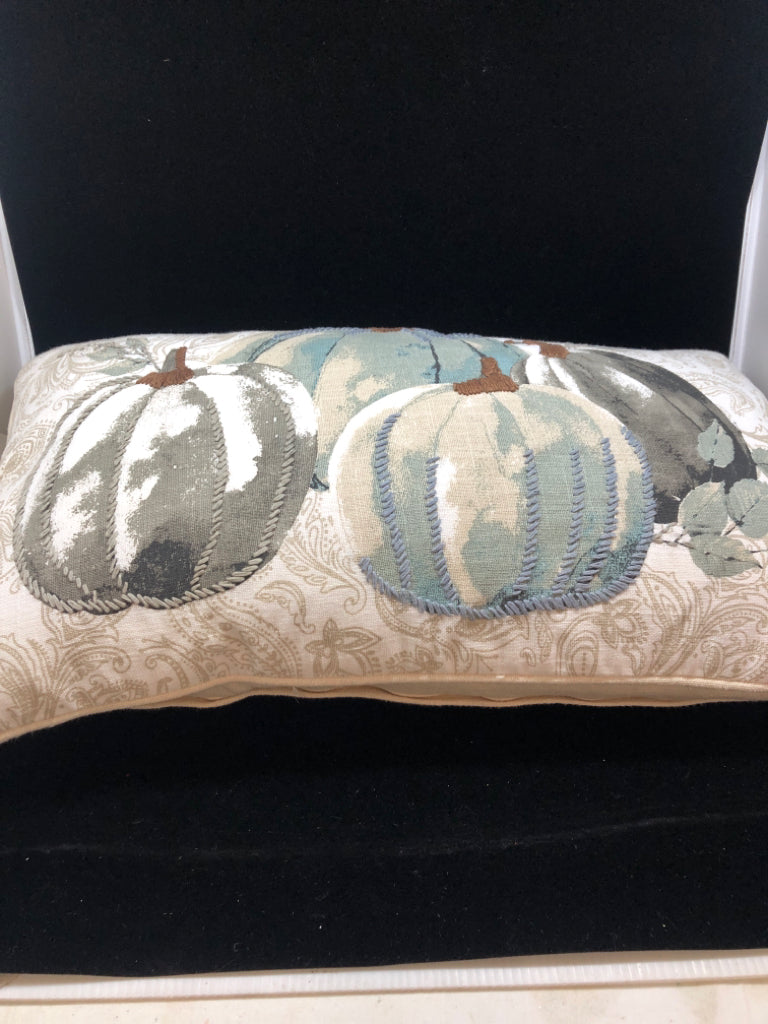 BLUE PUMPKIN PILLOW.