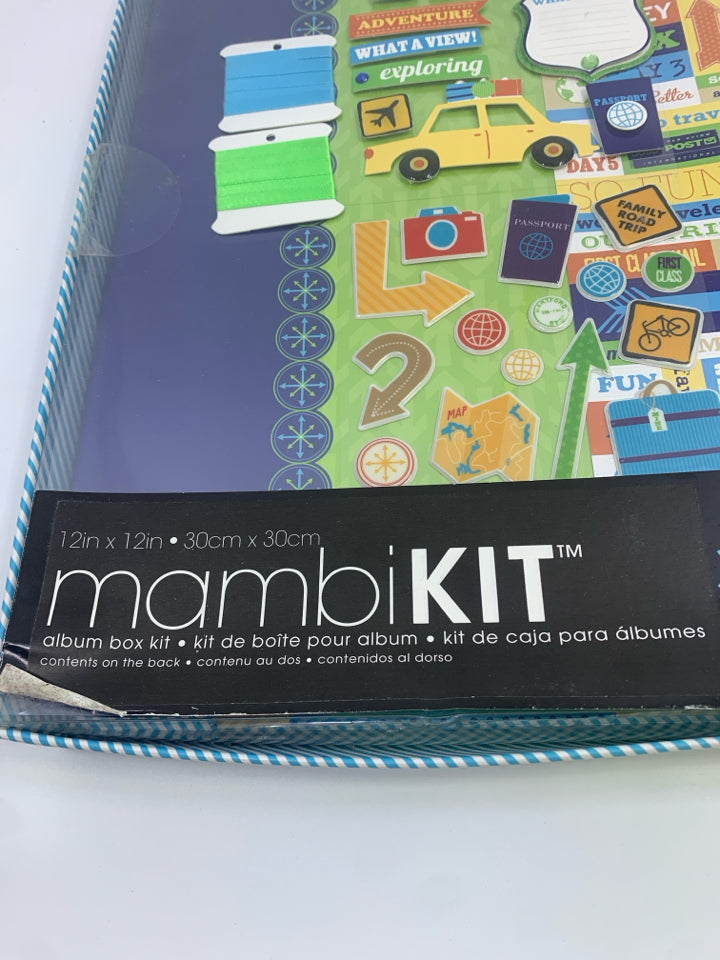 NIP TRAVEL SCRAPBOOK ALBUM BOX KIT.