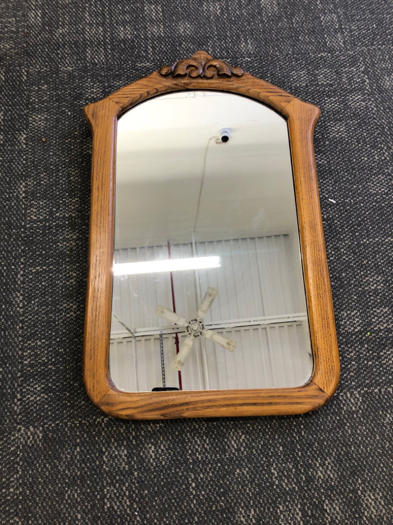 DARK WOOD VTG MIRROR.