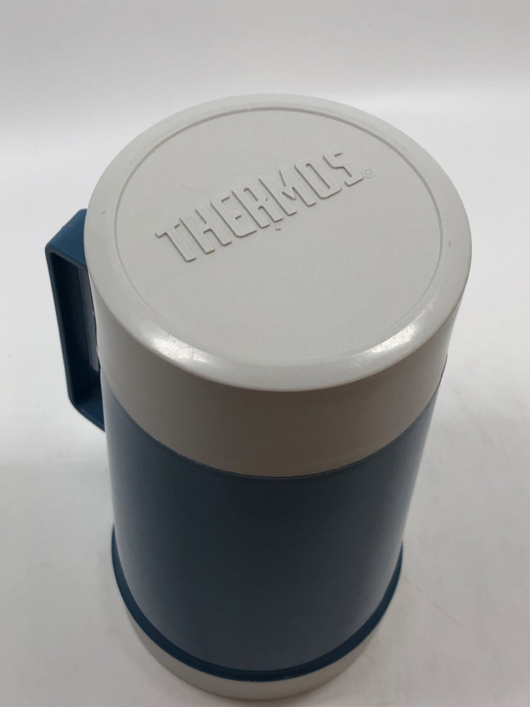 VTG BLUE THERMOS INSULATED FOOD JAR.