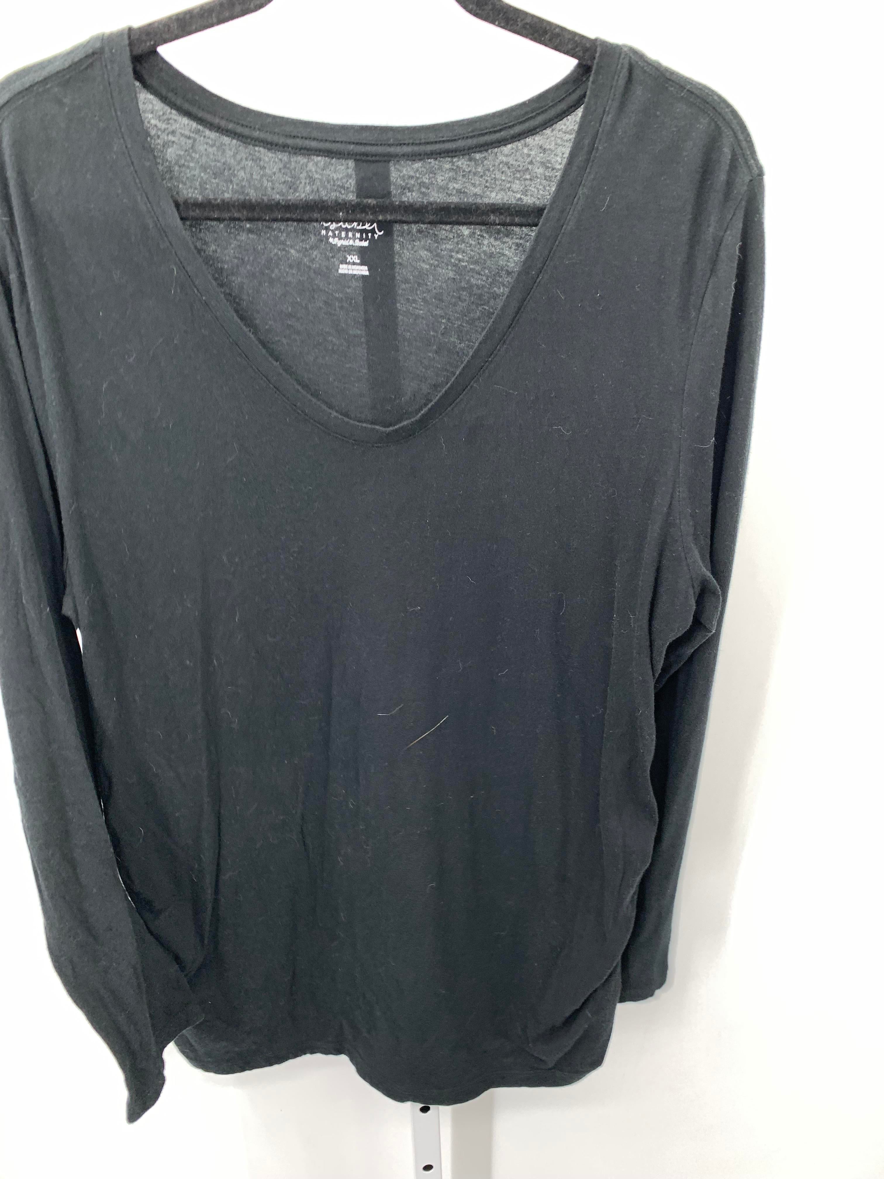Isabel Black Size XXL Maternity Long Sleeve Shirt