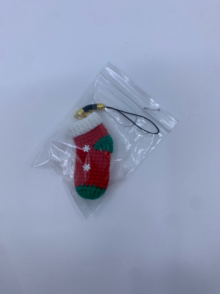 SMALL STOCKING ORNAMENT.