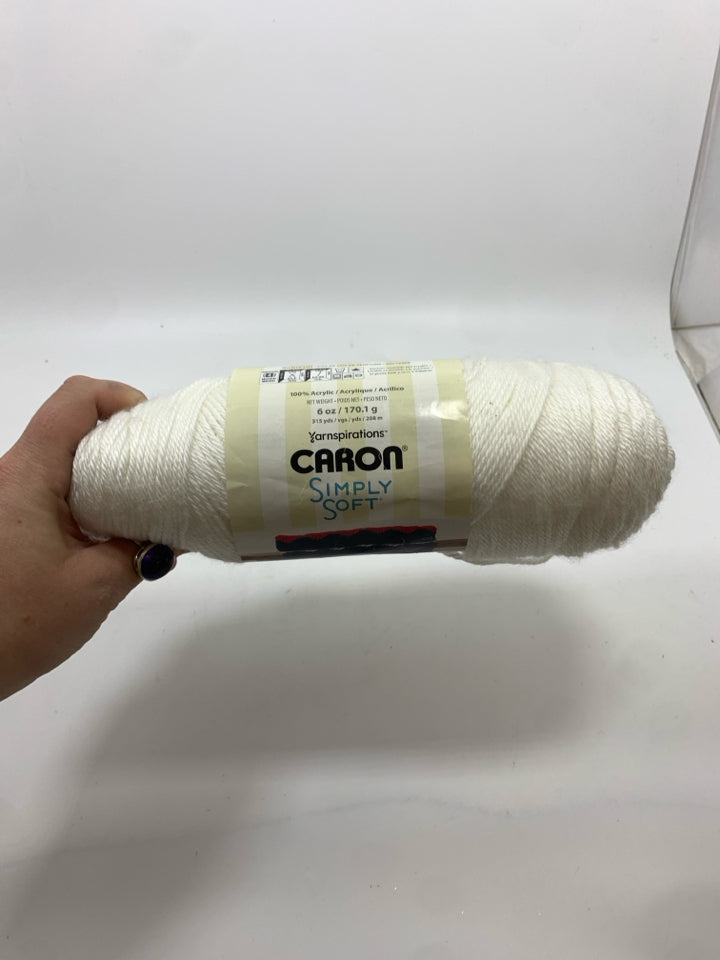 WHITE SOFT YARN.